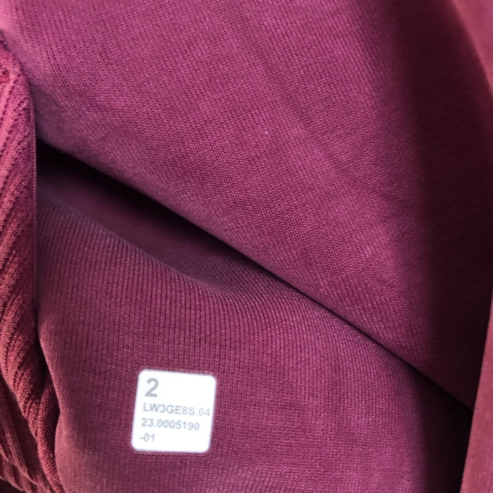 Lululemon Brushed Softstreme Ribbed Half Zip Deep Luxe 2 - Picture 10 of 12
